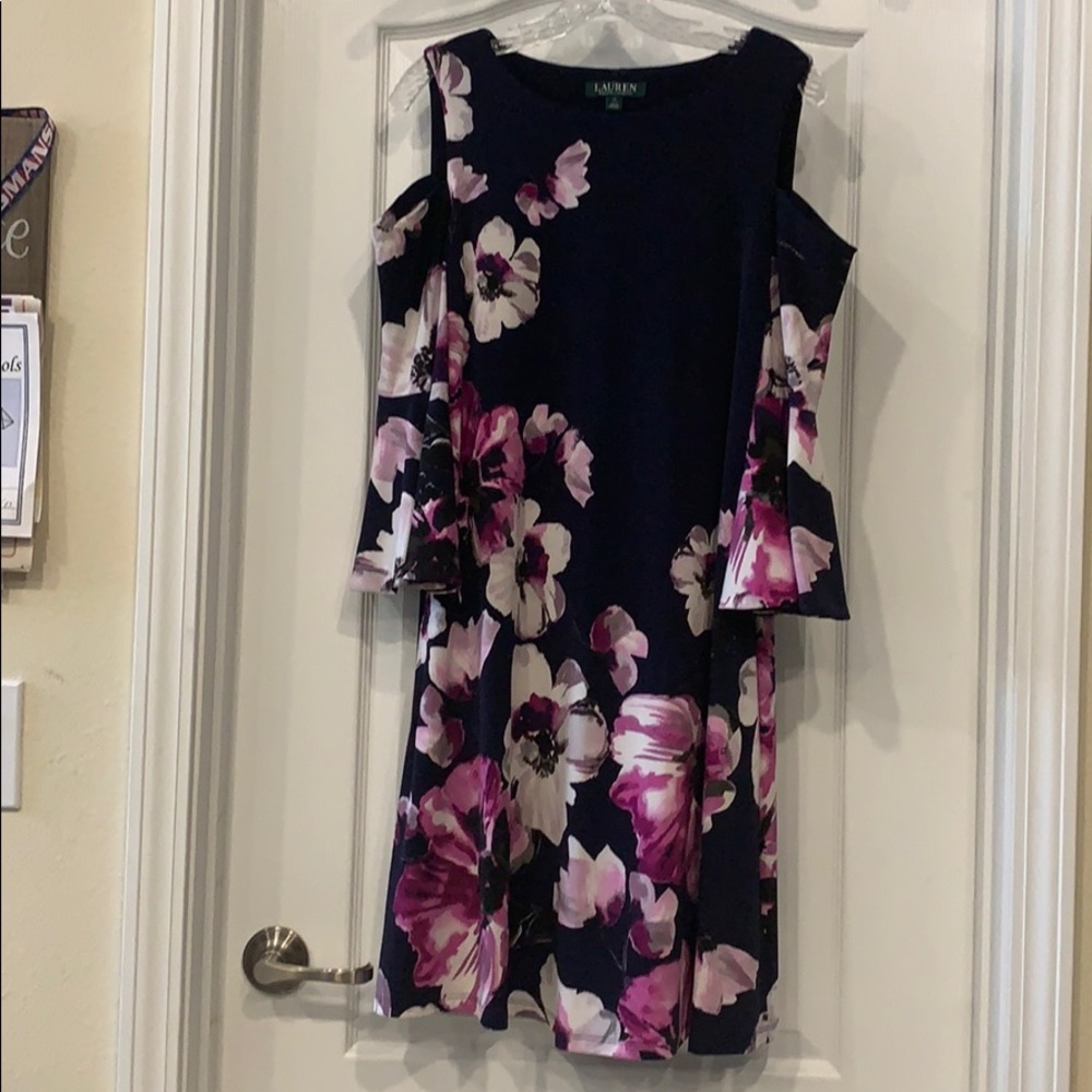 Blue flowered dress